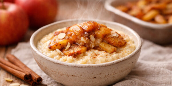 Budyn jaglany z pieczonym jablkiem i cynamonem Fit przepis