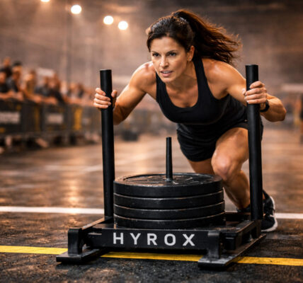 Kobieta trenująca Hyrox Zawody