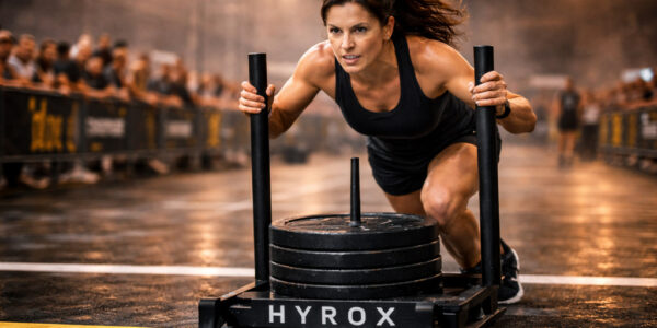 Kobieta trenująca Hyrox Zawody